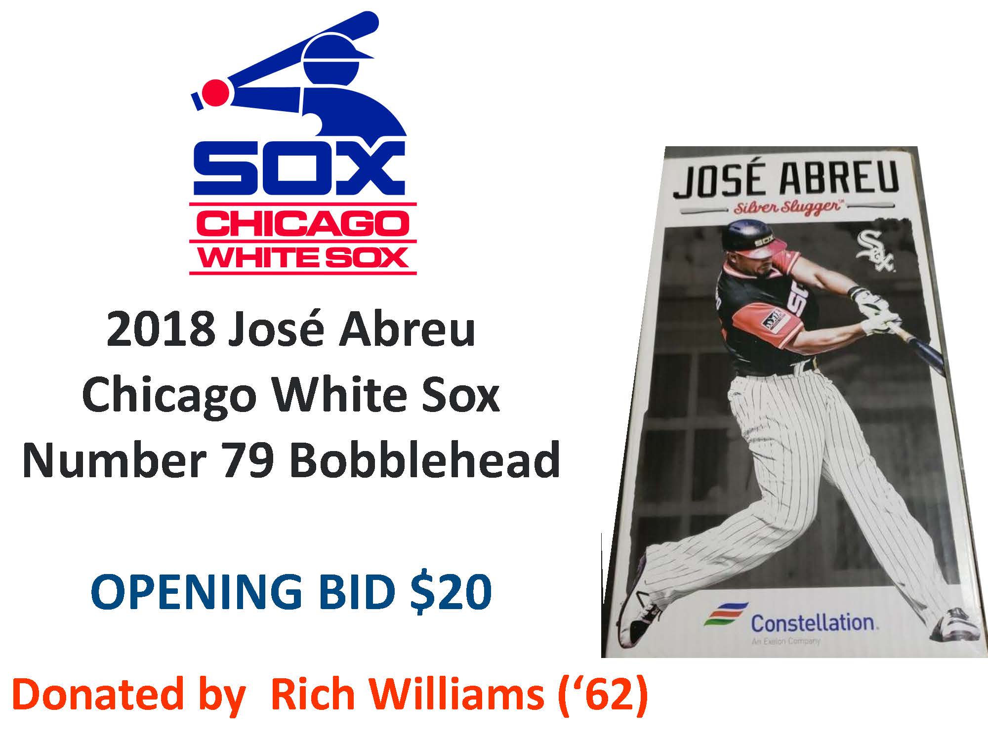 Featured image for “2018 José Abreu Chicago White Sox Number 79 Bobblehead”