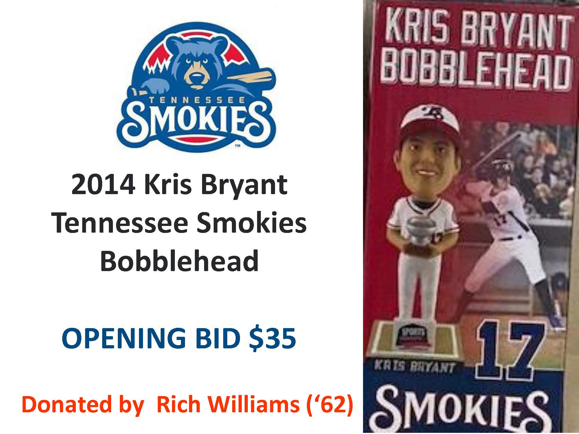Featured image for “2014 Kris Bryant Tennessee Smokies Bobblehead”
