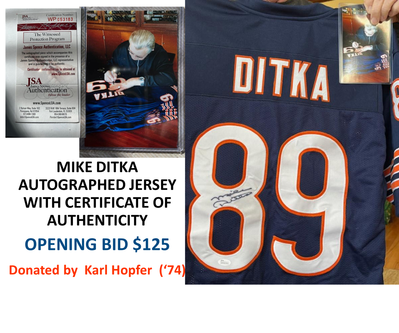 Featured image for “Mike Ditka Autographed Jersey”