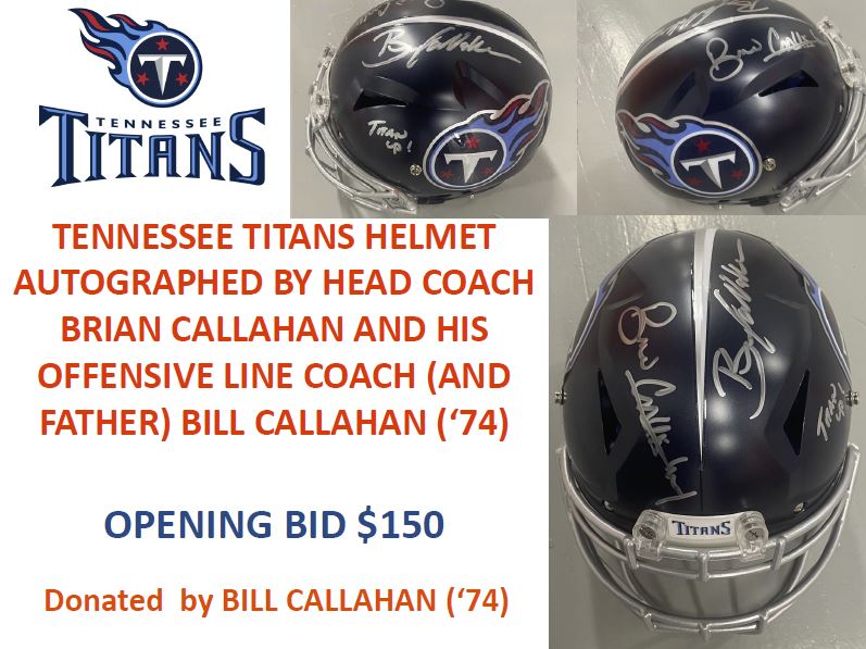 Featured image for “Father Bill Callahan (74) and Brian Callahan’s Autographed helmet”