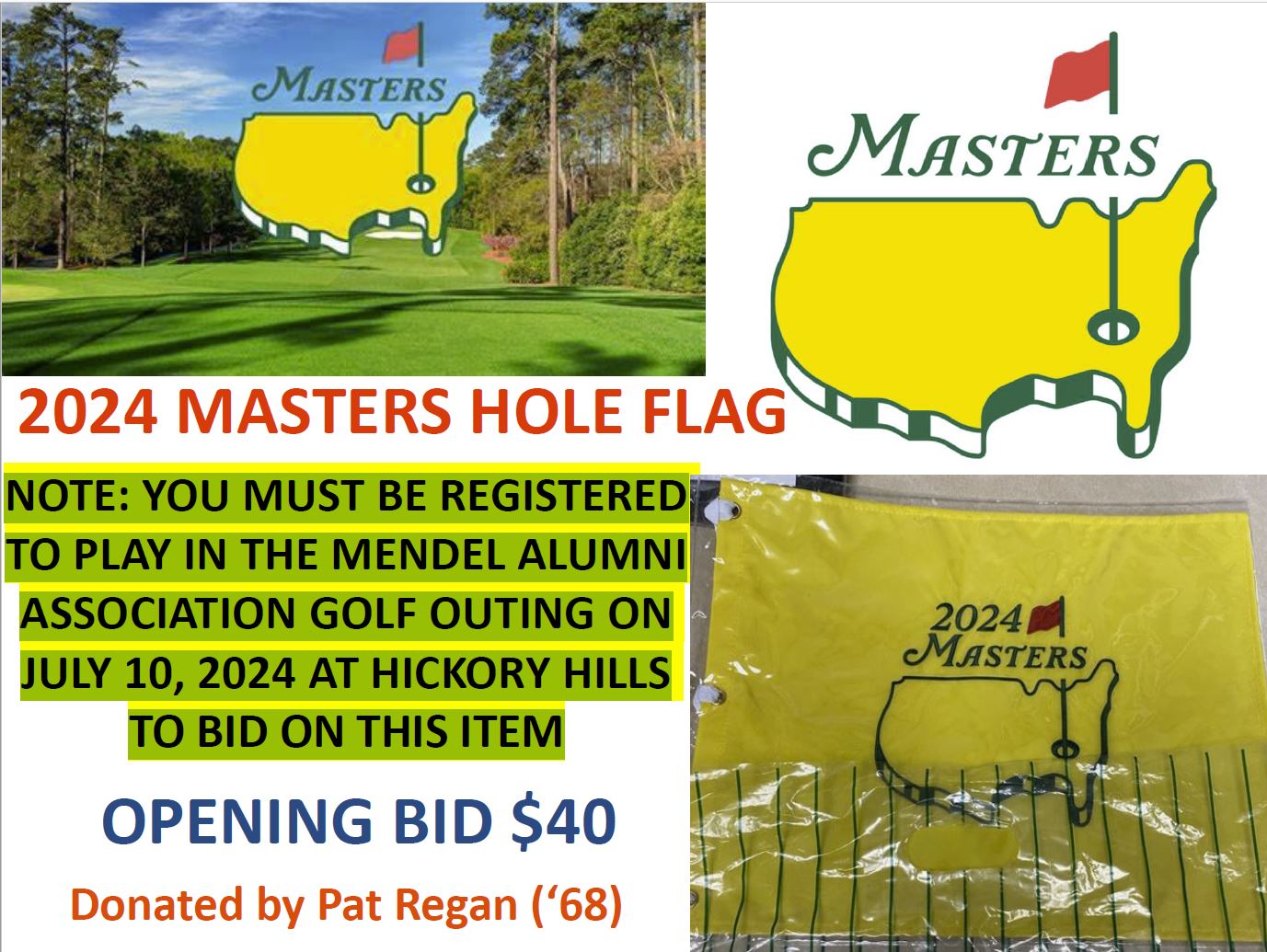 Featured image for “2024 MASTERS HOLE FLAG”